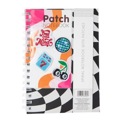 Spiral Notebook With Patches 6.14in x 8.27in