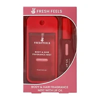 Fresh Feels Cherry Glaze Body & Hair Fragrance Mist With Lip Oil
