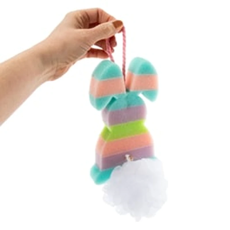 Shaped Bath Sponge With Pouf