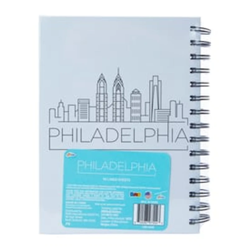 Philadelphia Skyline Line Drawing Spiral Notebook