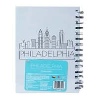 Philadelphia Skyline Line Drawing Spiral Notebook