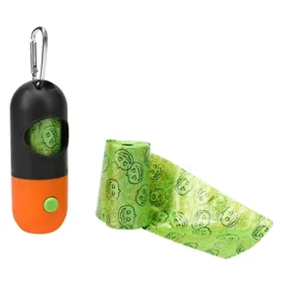 Halloween Pet Waste Bag Dispenser & LED Flashlight