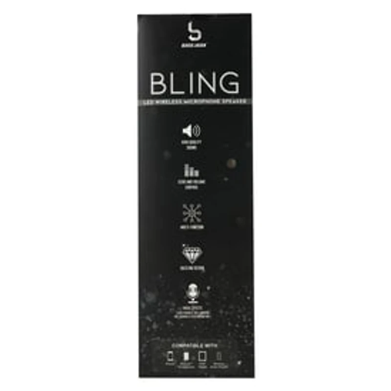Bluetooth® Karaoke LED Bling Mic With Speaker