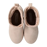 Ladies Cozy Sherpa Platform Boots