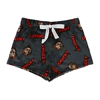 Juniors Halloween Plush Shorts