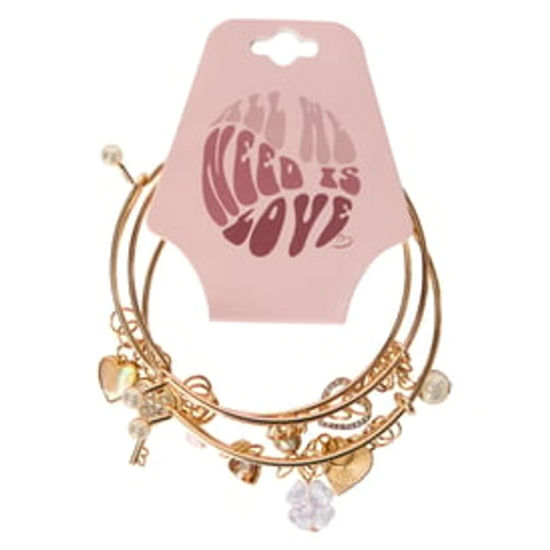 All You Need Is Love Charm Bracelets 3-Count