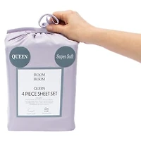 Queen Size 4-Piece Sheet Set - Lavender