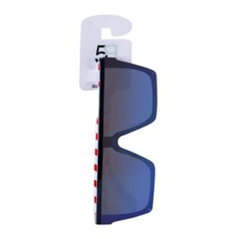 Ladies Oversized Flat-Top Shield Sunglasses