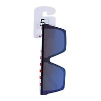 Ladies Oversized Flat-Top Shield Sunglasses