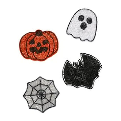 Halloween Beaded Coasters 4-Pack