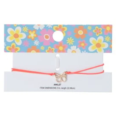 Beaded Charm Anklet 9in