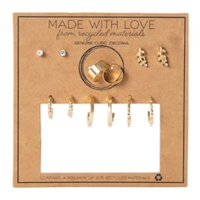 Made With Love Recycled Material Earrings 6-Piece Set