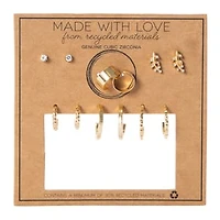 Made With Love Recycled Material Earrings 6-Piece Set