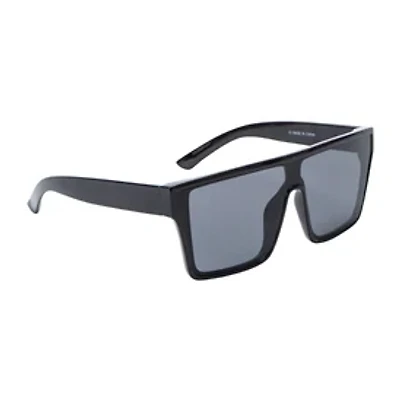 Juniors Plastic Oversized Shield Sunglasses