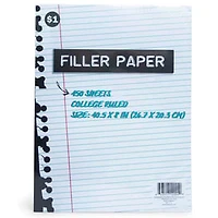 Wide Ruled Filler Paper 150 Sheets