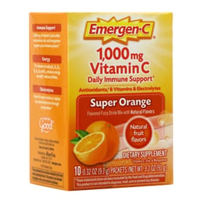 Emergen-C® Super Orange Daily Immune Support Drink Mix Packets 10-Count