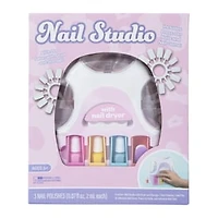 Nail Studio Kit With Dryer, Press-On Nails & Polish
