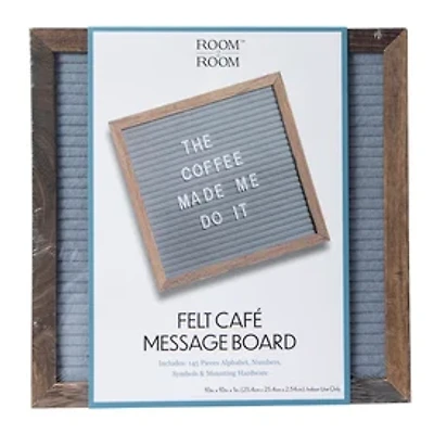 Cafe Felt Letter Board With Wood Frame 10in x