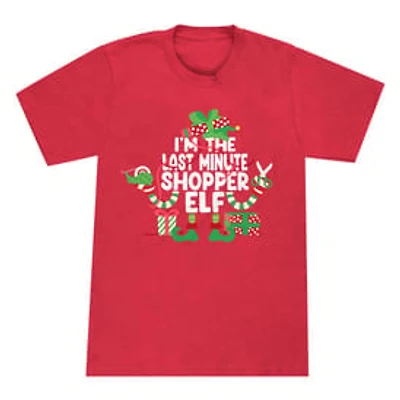 Shopper Elf Family Christmas Graphic Tee
