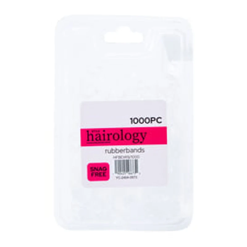 Snag-Free Clear Rubber Bands 1000-Count