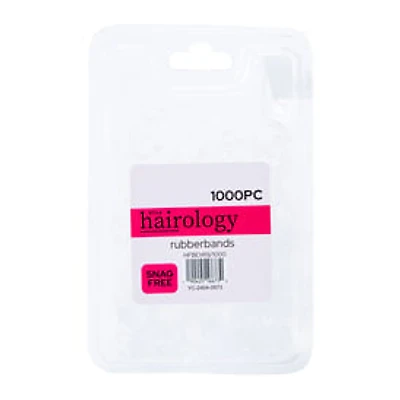 Snag-Free Clear Rubber Bands 1000-Count