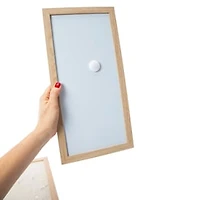 Dry Erase Board With Linen Memo Board 15.75in x 15.75in