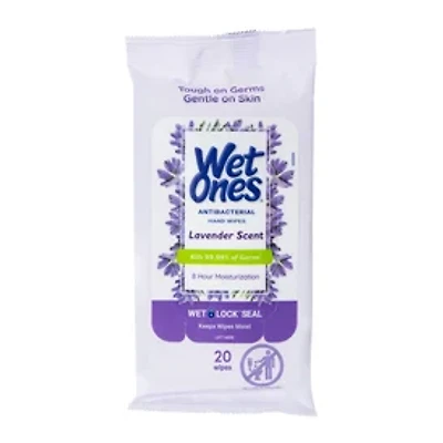 Wet Ones® Lavender Scent Antibacterial Hand Wipes 20-Count