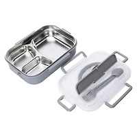 4-Piece Stainless Steel Bento Box  9.5in x 6.7in