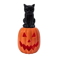 Halloween LED Cat Pumpkin Décor