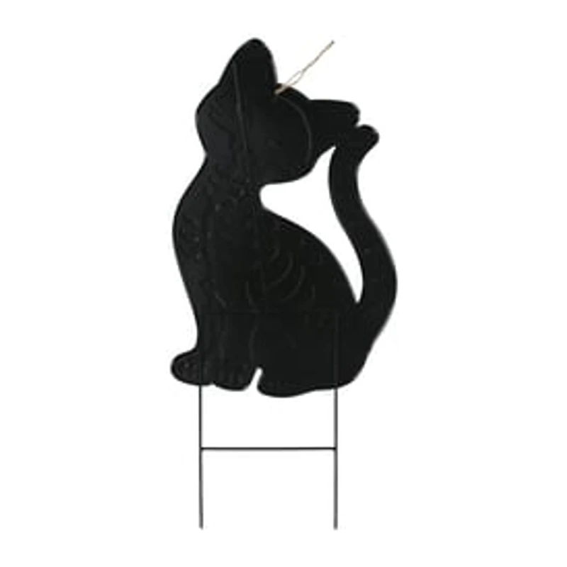 Halloween Cat Metal Stake