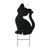 Halloween Cat Metal Stake