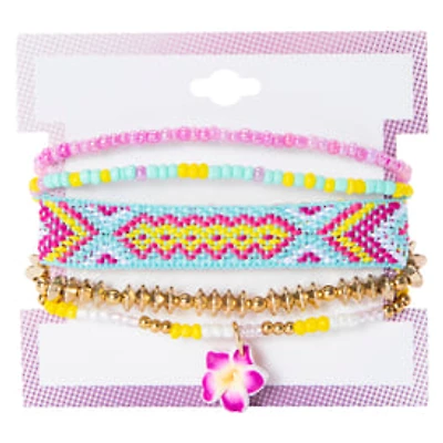 Bracelet Set 5-Piece - Hibiscus