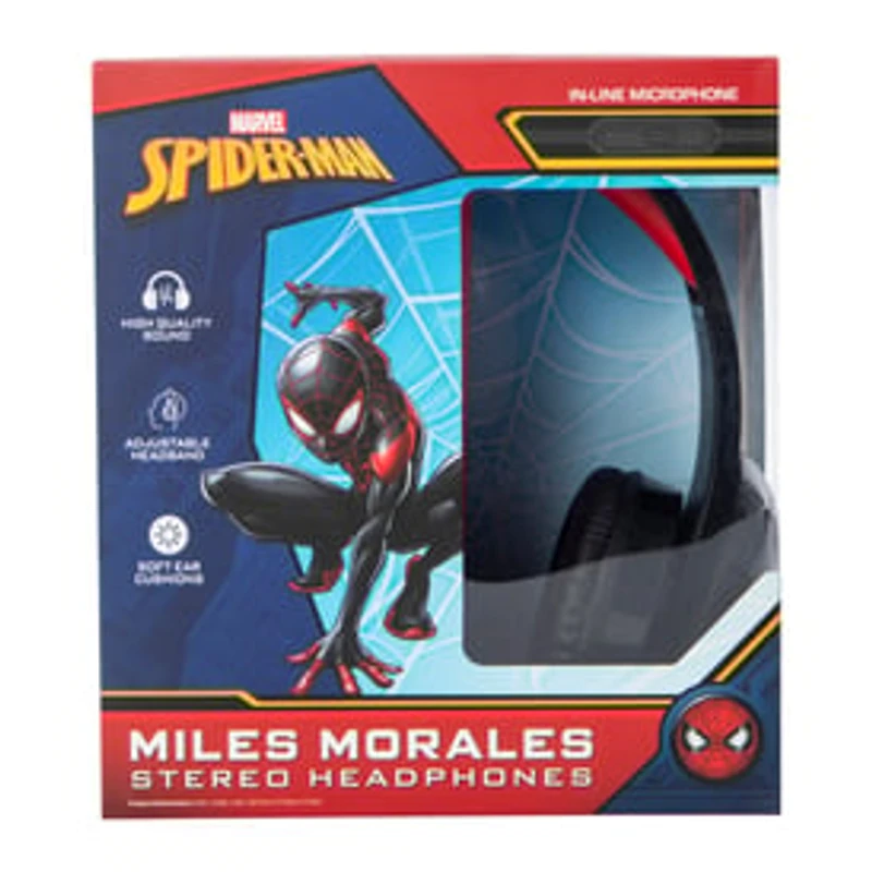 Marvel Spider-Man Miles Morales Stereo Headphones With Mic