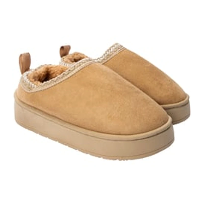 Suede Stitched Platform Shoes