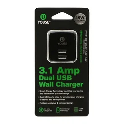 Dual USB Wall Charger 3.1 Amp