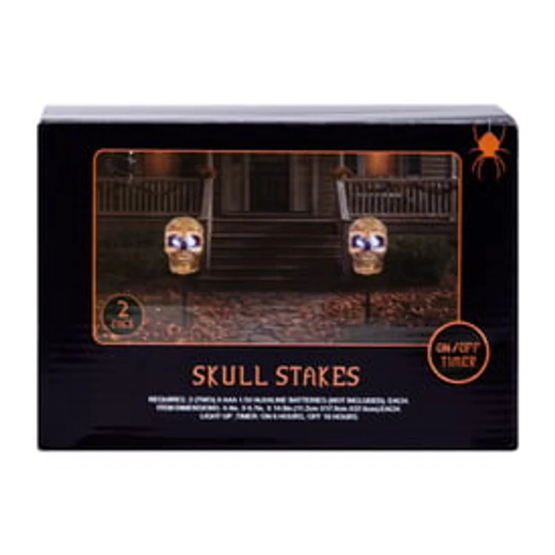 Halloween Skull Stakes 2-Pack