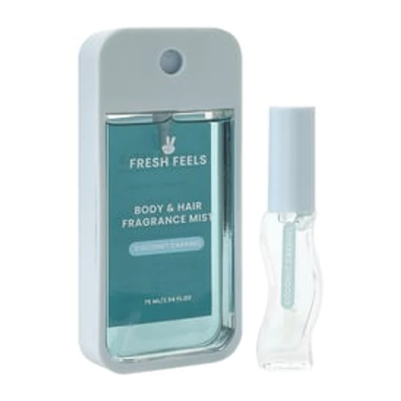 Fresh Feels Coconut Caramel Body & Hair Fragrance Mist With Lip Oil