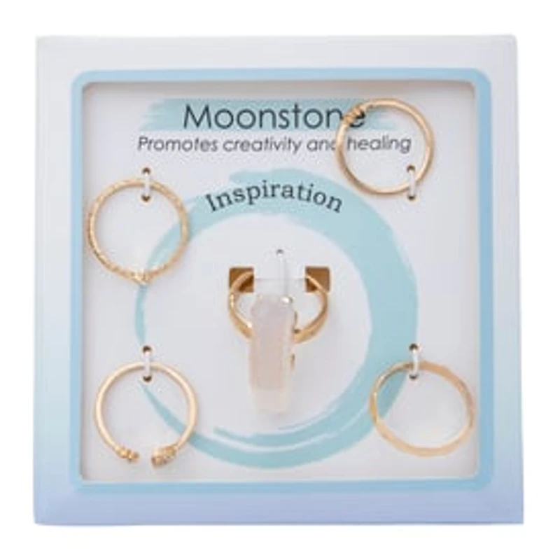 Faux Crystal Ring Set 5-Piece
