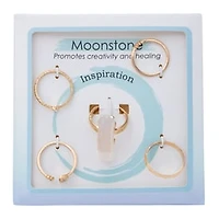 Faux Crystal Ring Set 5-Piece