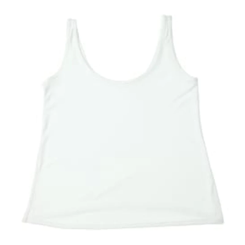 Juniors White Hacci Tank Top