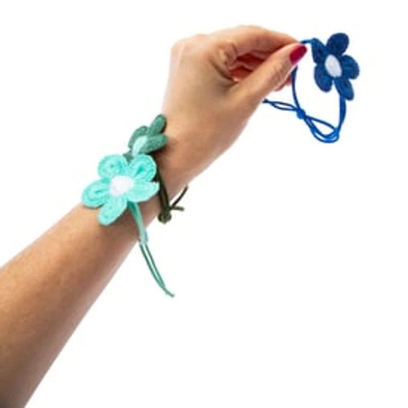 Flower Hair Ties 5-Count