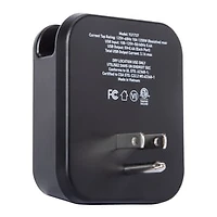 Dual USB Wall Charger With Outlet & Phone Holder 15W