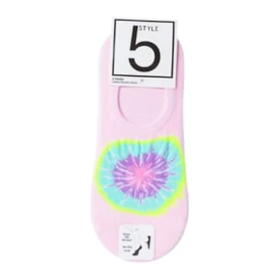 Ladies Tie Dye No-Show Sneaker Socks 5-Pack