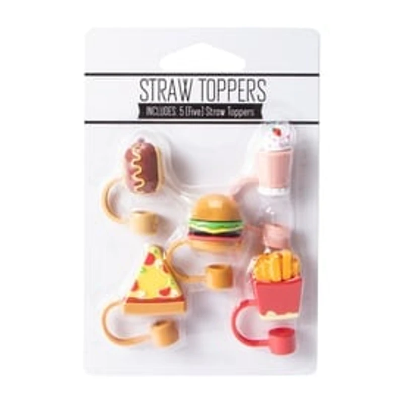 Foodie Straw Toppers 5-Pack