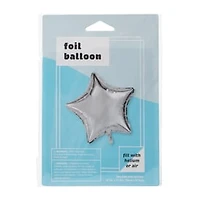 INFLATED Silver Star Balloon