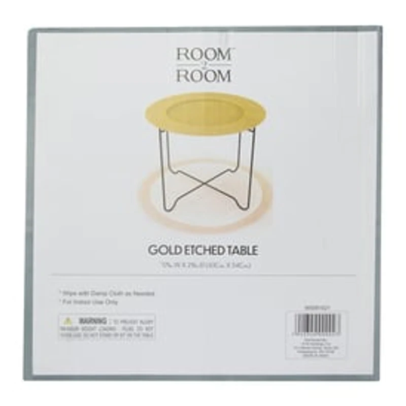 Gold Etched Table 17in x 21in