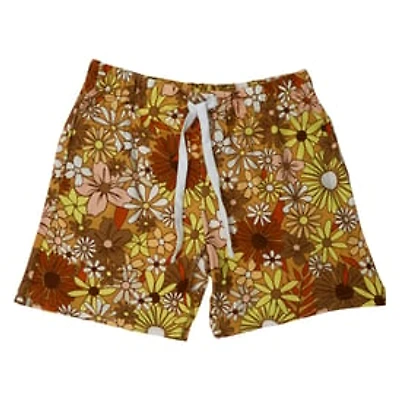 Young Mens Retro Floral Soft Shorts
