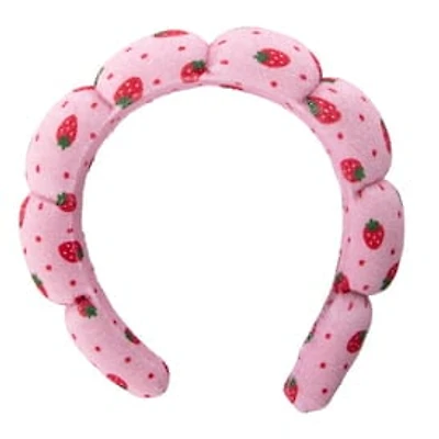 Padded Headband With Hair Tie - Strawberry