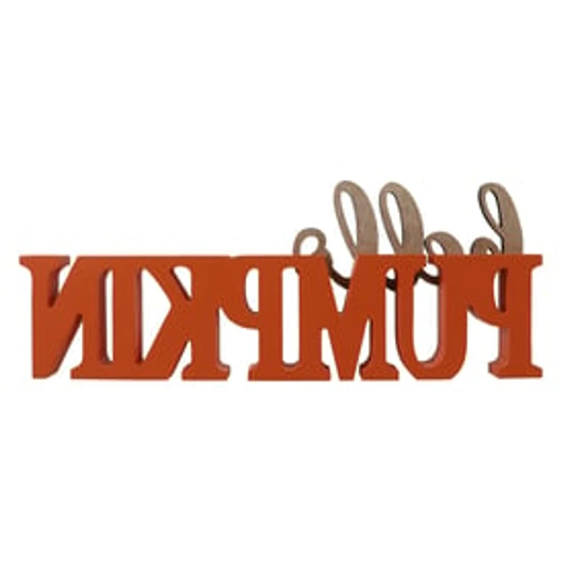 Hello Pumpkin' 3D Word Sign 13.9in x 5.2in
