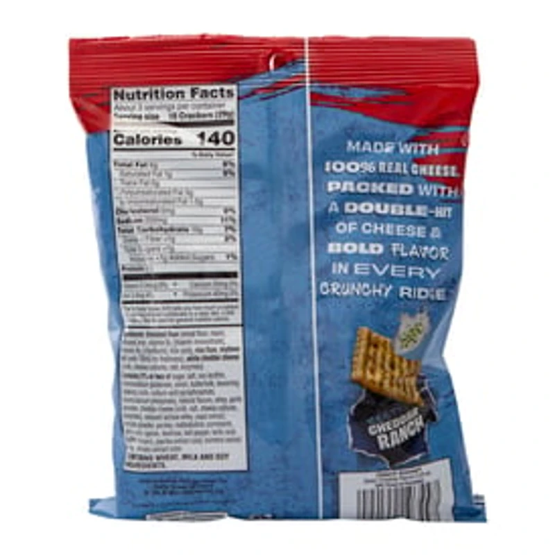 Cheez-It® Grooves® Crunchy Snack Crackers 3.25oz - Zesty Cheddar Ranch